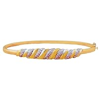 Beautiful Bracelet Set in Diamond(0.28Cts Color H Clarity I) 18Kt Yellow Gold(9.594Gms Bis Hallmark)