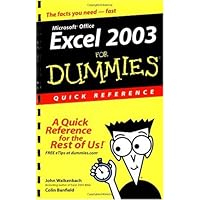 Excel 2003For Dummies: Quick Reference Excel 2003For Dummies: Quick Reference Paperback