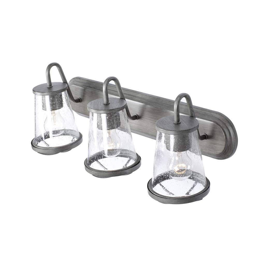 Designers Fountain 87003-WI 24in Darby 3-Light Bathroom Vanity Light Fixture, Weathered Iron