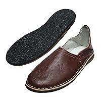 Genuine Leather Moroccan Slipper - Comfortable and Sturdy for Indoor or Outdoor Use