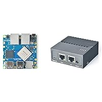 Nanopi R4SE Computer Mini WiFi Router OpenWRT with Dual Gbps Ethernet Ports Onboard 4GB RAM LPDDR4 32GB eMMC Based in RK3399 Soc for IOT NAS Smart Home Gateway Support Linux Ubuntu (with MAC Chip)