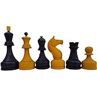 Soviet Tal Chess Pieces Only Set Reproduced 1960'S Championship Chessmen Antiqued Boxwood Chess Set King 4'' by CHESSPIECEHUB (Piece+Storage Box)