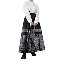 Guochao Girl Suit Spring and Summer Improved Daily Chinese Style Shirt Bright System Dark Grain Horse Face Skirt