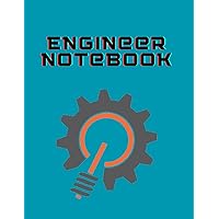 Engineering Notebook: Graph / Grid Format Quad Ruled Paper for Students, Workers
