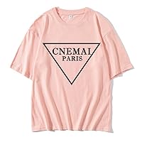 Cotton Men T-Shirt Fashion Geometry Inverted Triangles Logo Printed Graphic Tshirt O-Neck Women Cool Tops Funny Tees 2022 (3,M)