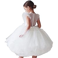 NNJXD Princess Girl Flower Dress Tulle Wedding Party Pageant Gown
