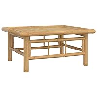 vidaXL Outdoor Bamboo Patio Table - Durable, Weather-Resistant, Easy-to-Clean Outdoor Surface - Perfect for Meals & Decorative Items – Brown.