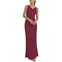 Sheath/Column Elegant Evening Dress Sleeveless Floor Length Formal Dress 2024 HF009