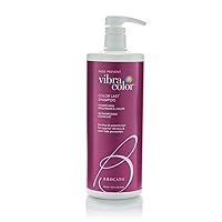 Vibracolor Color Last Shampoo: Color Safe Shampoo for Color Treated Hair - Prevents Fading and Extends the Life and Brilliance of Colored Hair - Contains No Sulfate or Parabens - 32 Oz