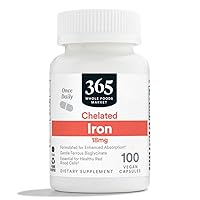 365 by Whole Foods Market, Iron Chelated 18Mg, 100 Veg Capsules