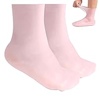 Silicone Moisturizing Socks 1 Pair Long Soft Gel Socks, Anti Slip Women Foot Mask Socks Spa Pedicure for Dry Cracked Feet, Softening Calluses, Rough Skin S Beauty Supplies