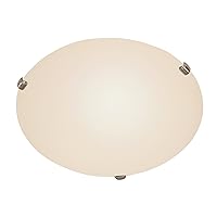 Trans Globe Imports 58707 BN Transitional Three Light Flushmount from Cullen Collection in Pewter, Nickel, Silver Finish, 15.00 inches