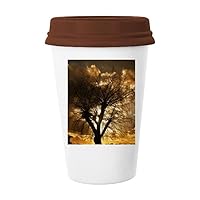 Green Forestry Science Nature Scenery Mug Coffee Drinking Glass Pottery Ceramic Cup Lid