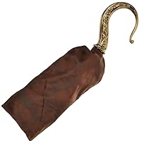 amscan Pirate Hook/Sleeve Costume Accessory - 1 Pc. - Brown & Gold Fabric & Plastic - Stylish Design Perfect for Parties, Cosplay & Themed Events