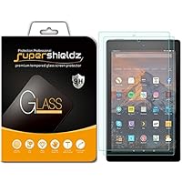 Supershieldz (2 Pack) Designed for Fire HD 10 Tablet 10.1 inch (9th and 7th Generation, 2019 and 2017 Release) Tempered Glass Screen Protector, Anti Scratch, Bubble Free