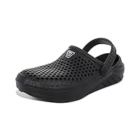 Adult Vented Clogs with Adjustable Heel Strap Slip-On Easy to Clean, Cushioned, Casual EVA Shoes for Everday or Water Shoes for Pool and Beach
