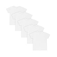Hanes boys Ecosmart Short Sleeve Crew Neck T-Shirt 5-Pack