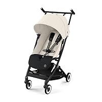 Cybex Libelle Lightweight Travel Baby Stroller with Ultra Compact Carry On Fold, Smooth Suspension, and One Hand Adjustable Recline, Travel System Ready, Canvas White