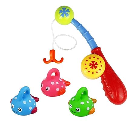 Baby Bath Toys for Toddlers 1-3 Bathtub Water Toy Shower Floating Fishing Games Kids Party Birthday Easter Gift for Boys Girls (Color Random)