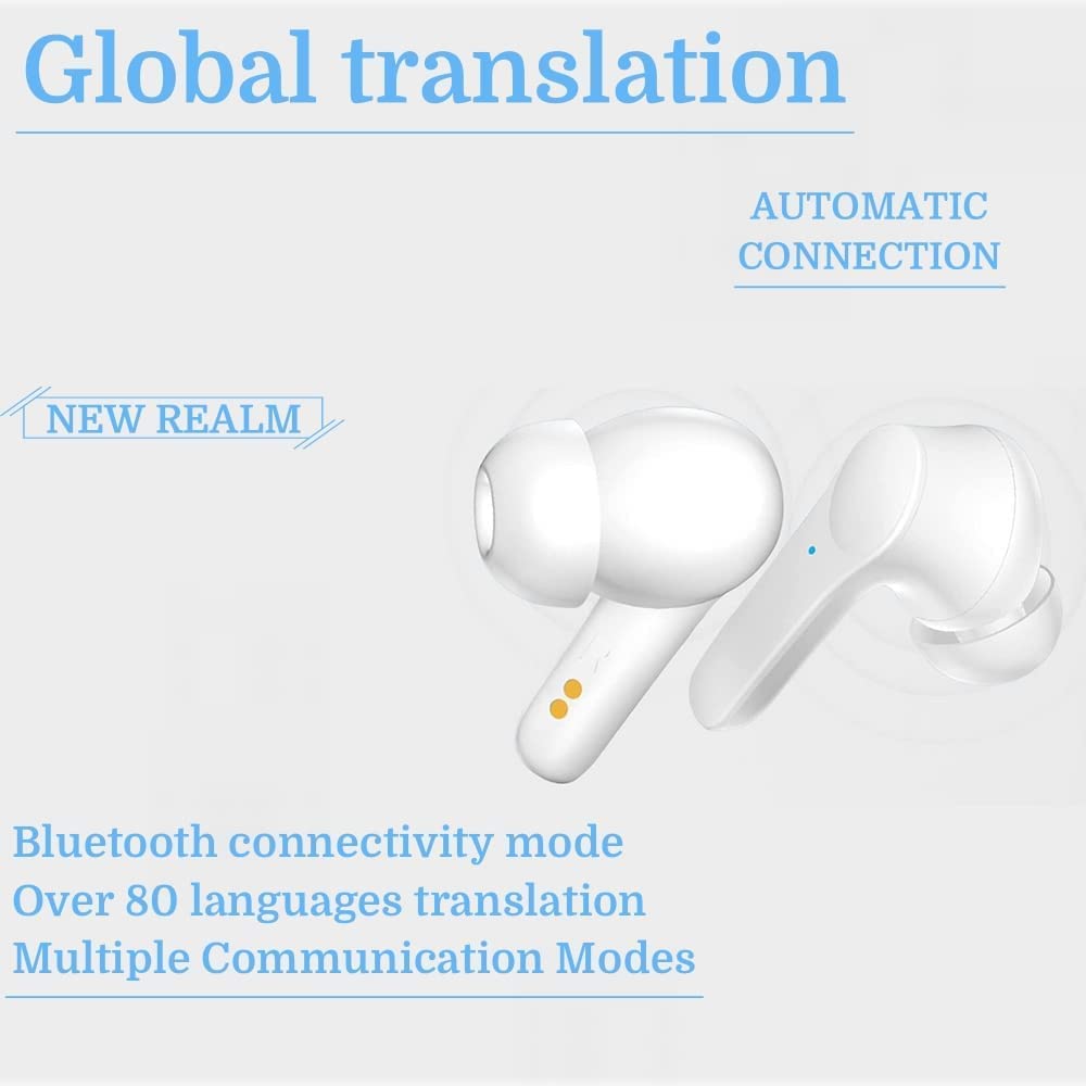 Translator Device Smart Voice Translator Earbuds, 84 Language Translator Wireless Bluetooth Instant Voice Translation Device with APP, Translator Earphone for Business Travel Learning.
