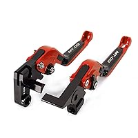 For Yamaha MT-09 Tracer 2015-2020 for MT-09/SR 2014-2019 Motorcycle Accessories CNC Adjustable Folding Extendable Brake Clutch Levers (Red)