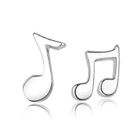 925 Sterling Silver Music Notes Earrings-Lady Love Melody Earrings (Allergy-Prevention) Jewelry for Women