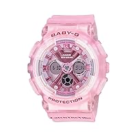 Casio Baby-G Women's Watch - BA-130CV-4ADR Pink Dial, Pink Band, Pink, Strap
