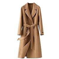 Double-Sided Woolen Coat Women Mid-Length Autumn Winter Slimming And Fashionable All-Match Long Woolen Jacket