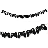 Video Game Controller Banner Video Game Controller Garland, Video Game Party Decorations, Video Game Birthday, Birthday (Black)
