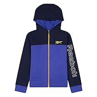 Reebok boys 3-piece Tracksuit Clothing Set - Zip-up Hoodie Sweatshirt + Crewneck T-shirt + Fleece Jogger Sweatpants