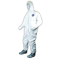 MAGID DuPont Tyvek Disposable Coverall with Hood & Boots, 25 Coveralls, Size 2XL, White, CVWHB11