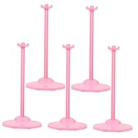 ERINGOGO 20 Pcs Doll Stand Pink Toys Doll Display Accessory Walking Belts Baby Mini Toys Doll Leg Stand Lip Gloss Base Doll Model Display Holder Dolls Card Waist Display Stand