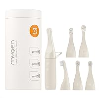 Kids Electric Toothbrush, Small Size with Timer, Music, Light, Soft Dupont Heads, Rechargeable Gentle Power & Easy Grip Handle (Ages 1-3, Gray)
