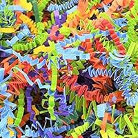 EDS Industries Colorful Mix of Crinkle Paper for Birthdays, Gift Bags or Easter Baskets (Bright Colors Mix, 1 Pound)