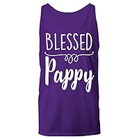 Blessed Pappy Men Plus Size Tee Top Unisex Tank Top Purple T-Shirt for Dad Father