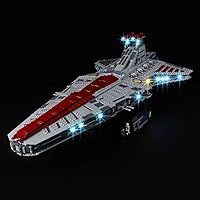 Kyglaring LED Lighting Kit for Lego Star Wars Venator 75367 Building Set (No Model) - Light Set Compatible with 75367 Class Republic Attack Cruiser - Without Model (Classic Version)