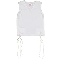 PerfTzit V-Neck Undershirt Tzitzis Keter - Ashkenazi Meyuchad for Boys and Men - 100% Cotton