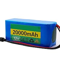 12V Battery Pack Large Capacity 12v 20ah 18650 Lithium Battery with BMS Protection Board 12v 20000mAh Capacity+Charger