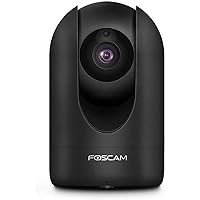FOSCAM Security Camera WiFi IP Home Camera,R2C 1080P HD Baby Monitor Wireless Pet Camera with AI Human & Sound Detection, Free Cloud, 2-Way Audio,Works with Alexa, Pan/Tilt, Night Vision, Black