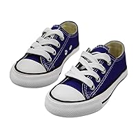 iFANS Boys and Girl Low Top Canvas Kids Lace up Sneakers