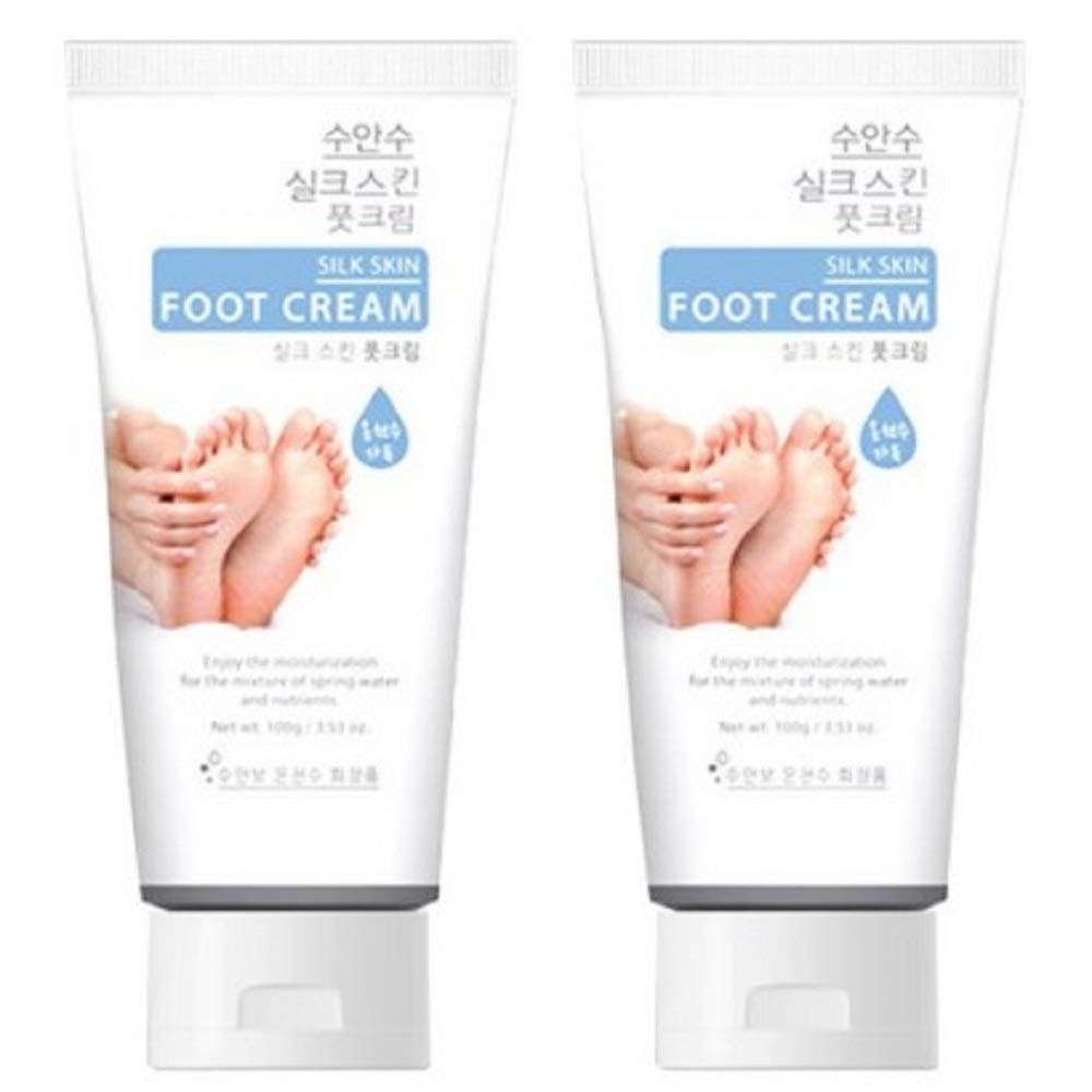 Enesti Hot Spring Water Silk Skin Foot Cream, Long-Lasting Moisture, Protect your Feet! Good Ingredients, 100g / 3.5 fl oz*2pcs