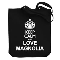Keep calm and love Magnolia Canvas Tote Bag 10.5