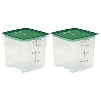 Cambro 4Qt BPA-Free Food Storage Containers with Lid Pack of 2 – in Opaque FreshPro Series- Ideal for Pantry & Fridge Organization, Baking & Mixing Dough, Industrial and Kitchen Use