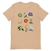 Botanical Print Plant Tshirt for Men and Women | Floral Print | Gardening Shirt