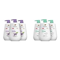 Body Wash with Pump Relaxing Lavender Oil & Chamomile 3 Count for Renewed & Sensitive Skin Body Wash, Hypoallergenic and Paraben-Free, 30.6 fl oz (Pack of 3)
