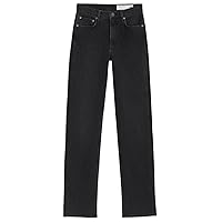 Rag & Bone Women's Worn in Black Harlow Full Length Jeans