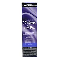 Loreal Excellence Creme Color #6.1 Light Ash Brown 1.74oz (6 Pack)