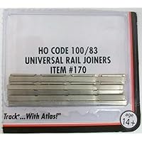 Code 100/83 Nickel Silver Universal Rail Joiners 48 Pcs per Blister, Atlas #170 HO Scale