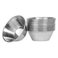 Tezzorio (576 Pack) Small Sauce Cups 1.5 oz, Commercial Grade Stainless Steel Dipping Sauce Cups, Individual Condiment Sauce Cups/Ramekins