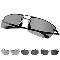 Photochromic Driving Glasses Day and Night 2 in 1 Polarized Sunglasses Anti-Glare UV Protection for Men Women